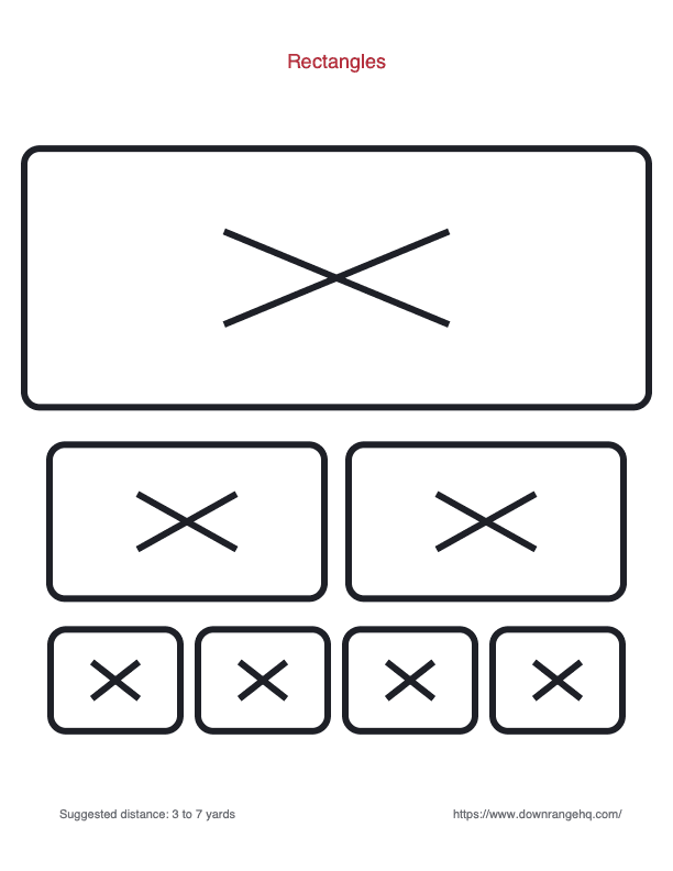 Rectangles printable target preview